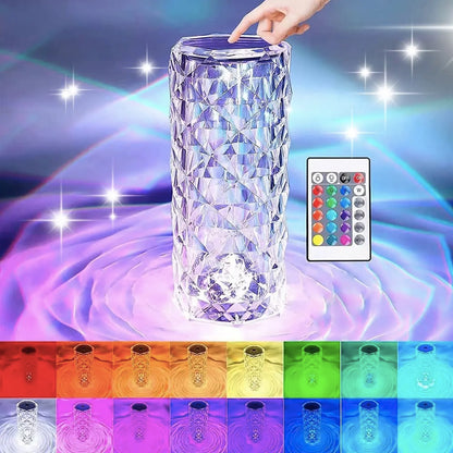 16 Color Diamond Crystal Lamp With Remote LED Crystal Table Lamp